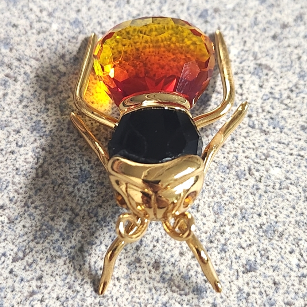 Daniel Swarovski Paradise Collection Bee Alipur Fire Opal 925 Figurine RARE